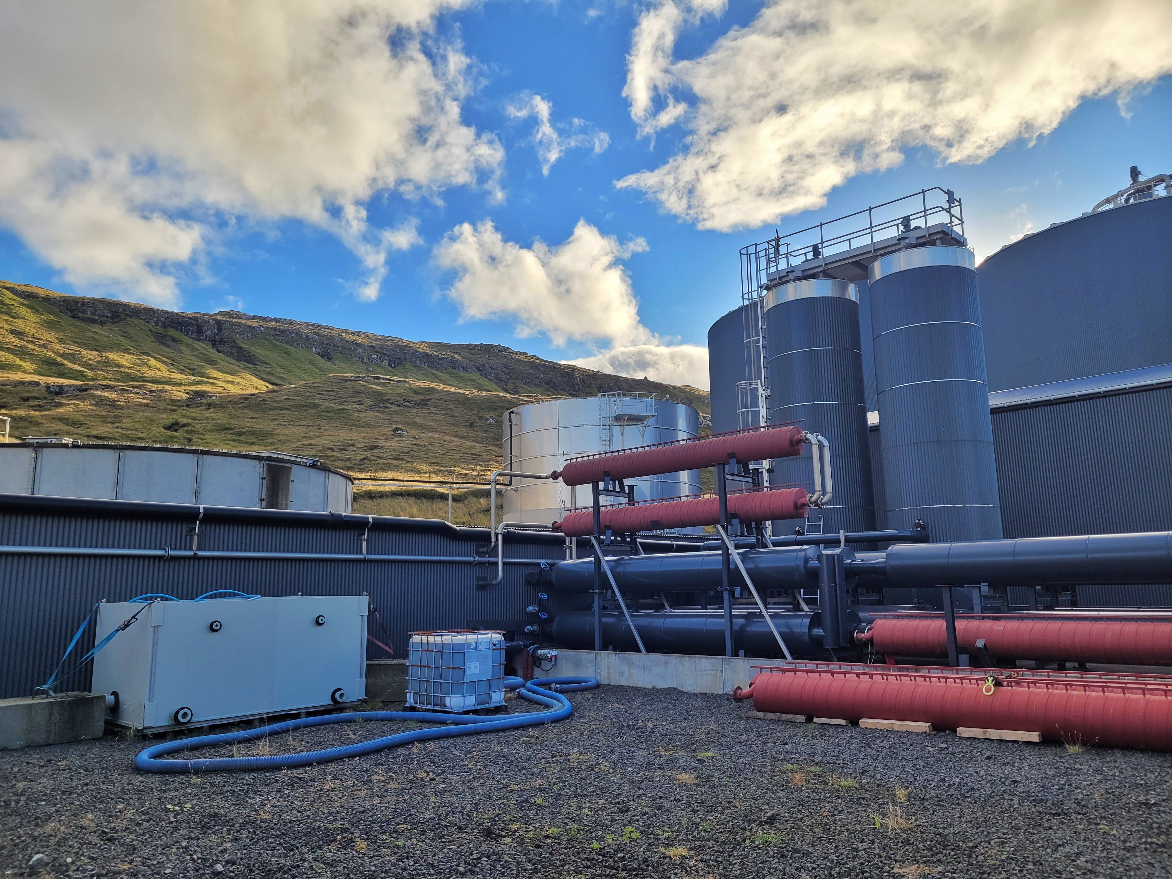 Biogas plant FÖRKA just outside of Torshavn.